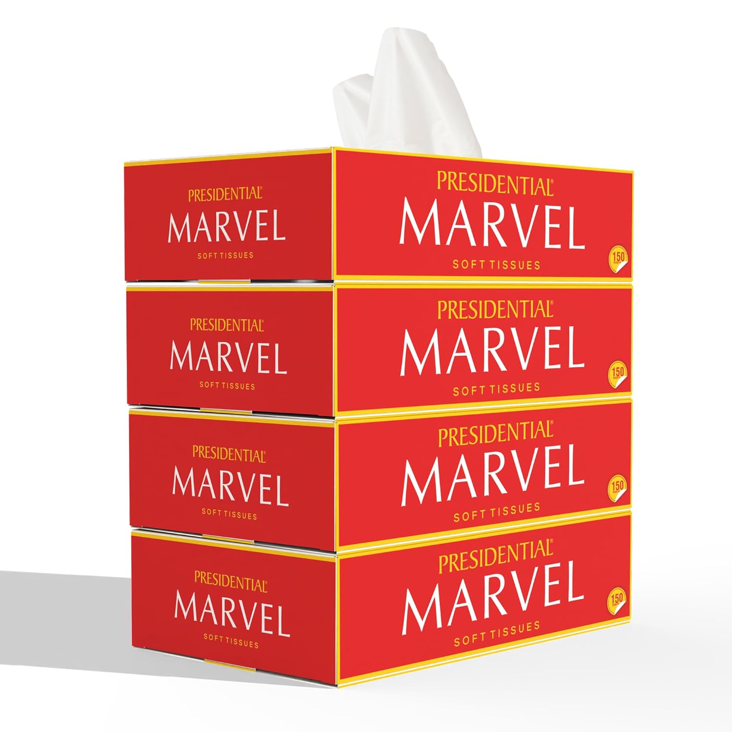 Presidential Soft 2-Ply Facial Tissues | 75 Pulls Each - 150 Sheets Each