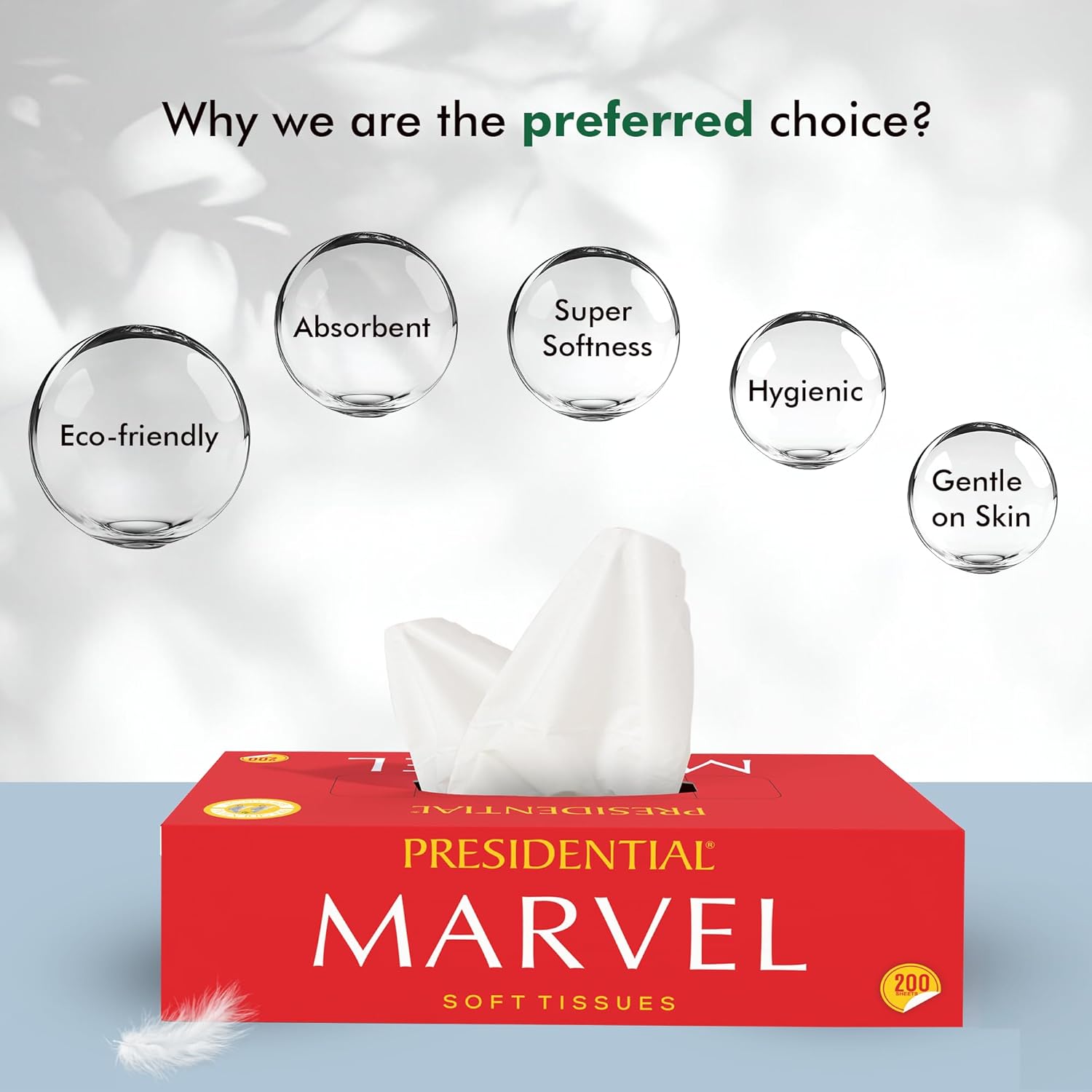 Presidential Premium Marvel Facial Tissues | 2-Ply