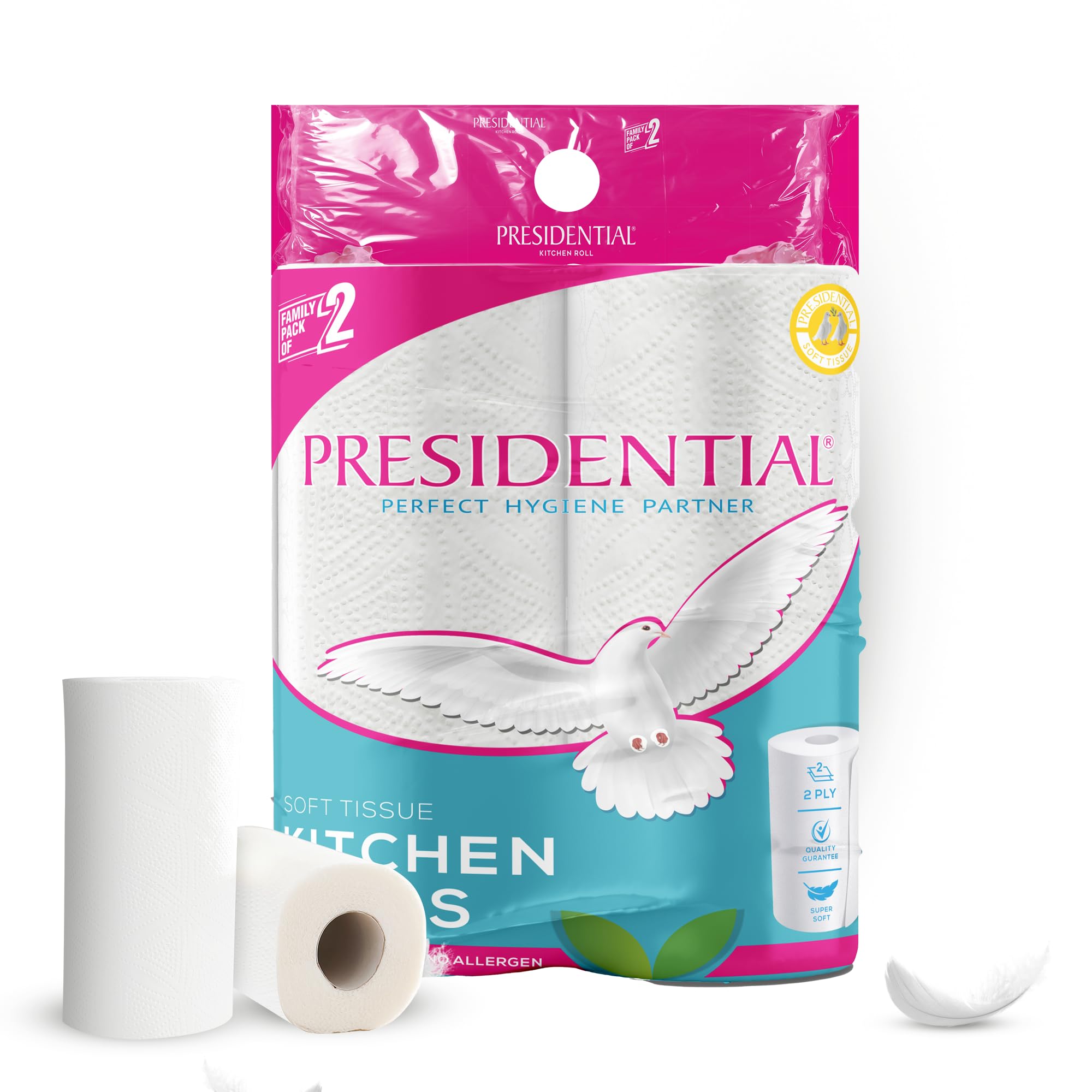Presidential Premium Soft 2ply Kitchen rolls | 80 Pulls Each - 160 Sheets