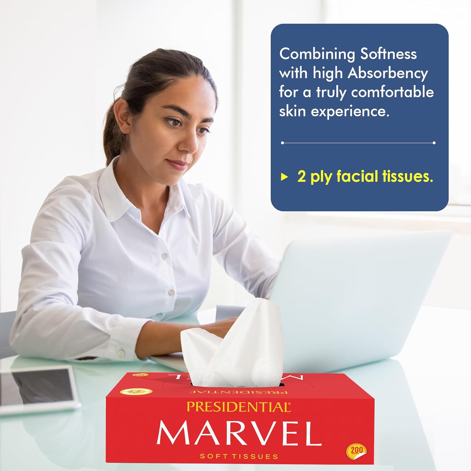 Presidential Premium Marvel Facial Tissues | 2-Ply
