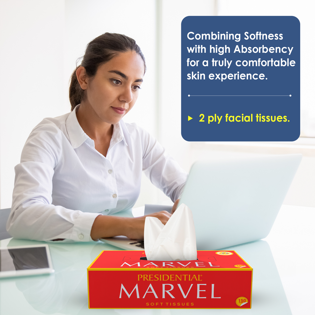 Presidential Marvel Premium Super Soft Facial Tissues | 2-Ply