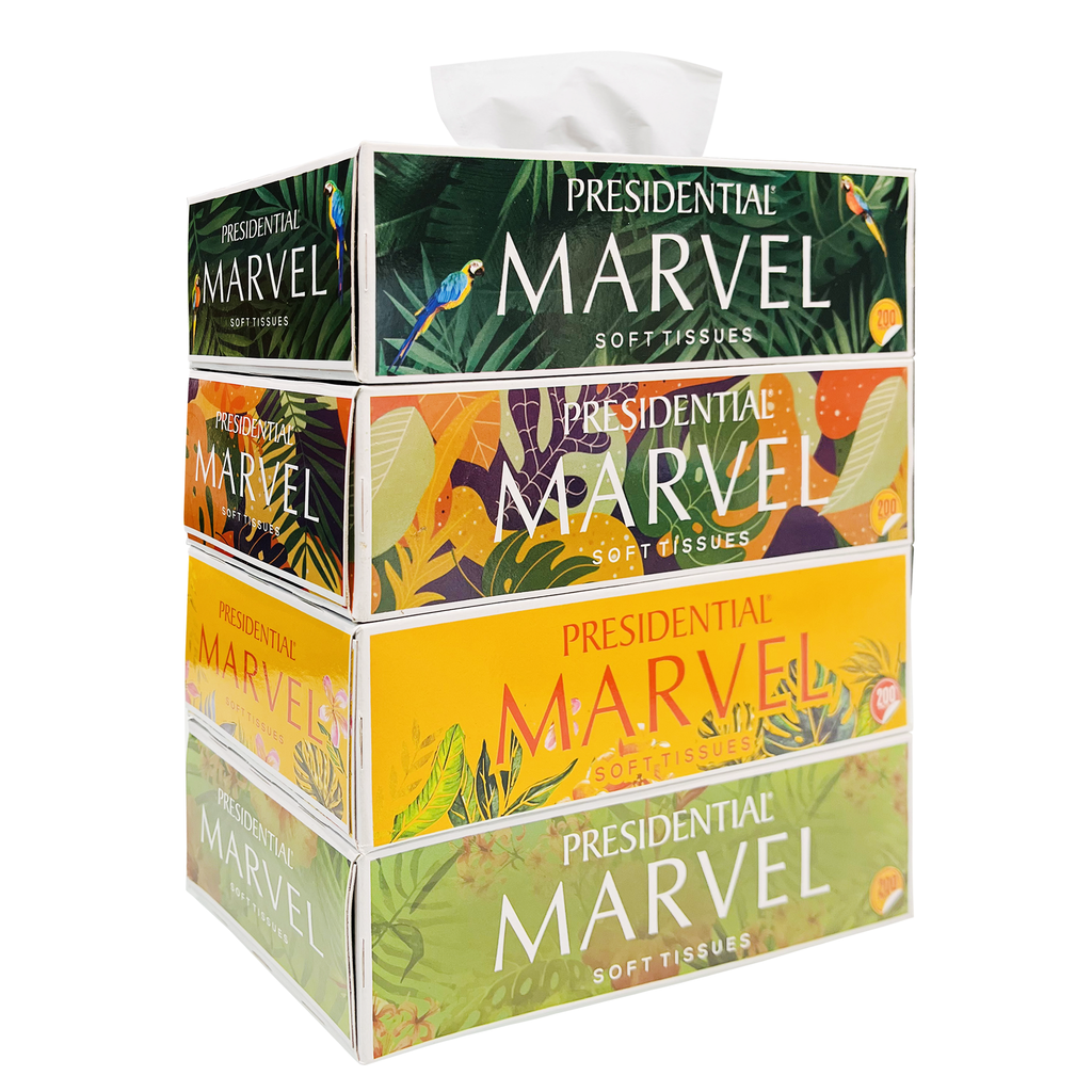 Colorful Presidential Tissues Box featuring highly absorbent tissue box for everyday use
